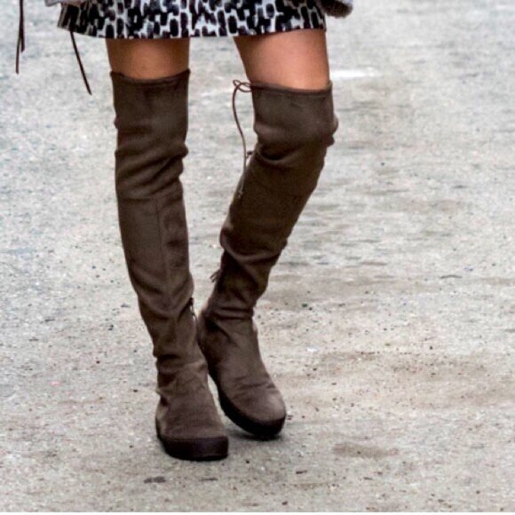 NWB STUART WEITZMAN Playtime Over The Knee Boot, Size 8.5, Swamp - Picture 2 of 4